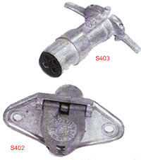 Trailer Connector, 4-Pole, Trailer End, Zinc